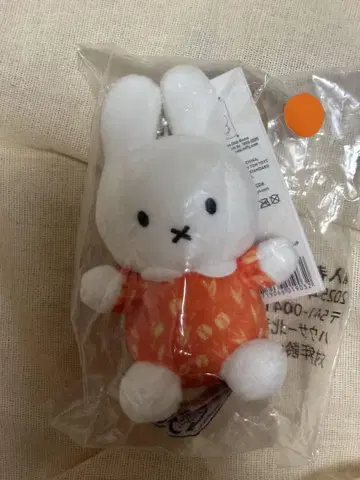 간사이 만박 오란다관 미피 봉제 인형 키링 소 튤립 패턴