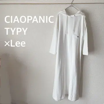 CIAOPANIC TYPY x Lee 후드 부착 롱 맨투맨 원피스