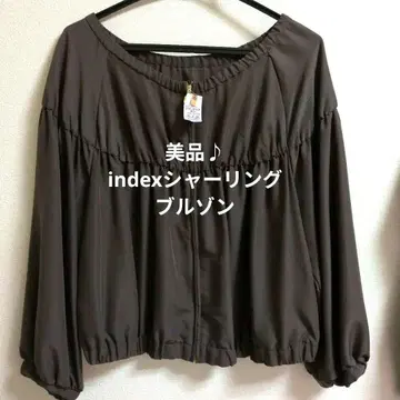 새상품급 index 노카라 벌룬 슬리브 셔링 점퍼 L