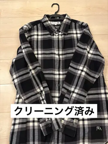 유니클로 x JW ANDERSON 체크 무늬 플란넬 셔츠 XL