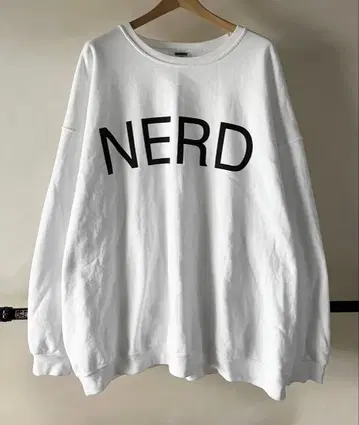 저지스 맨투맨 4XL 초 빅 사이즈 NERD 트레이닝복 화이트