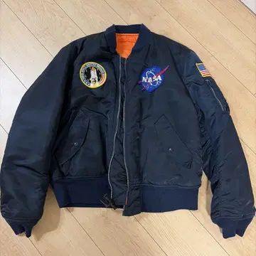 Alpha Industries MA-1 NASA 네이비 두꺼운 원단 자켓