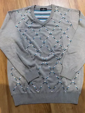 Munsingwear 그레이 V넥 스웨터 니트