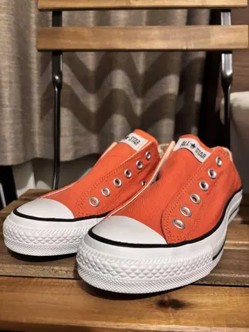 CONVERSE ALL STAR 오렌지 스니커즈 26cm 슬립온