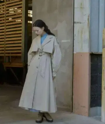 poppy flared trench coat (베이지) 미개봉 새상품
