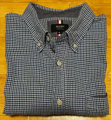 [ 새상품급 ] BEAMS HEART BD 셔츠 XL 파랑 도트