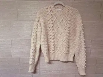 LE CIEL BLEU 케이블 니트 스웨터 38