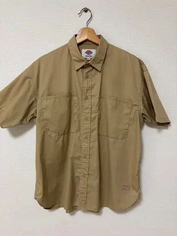 Dickies 반팔 워크 셔츠 M 베이지