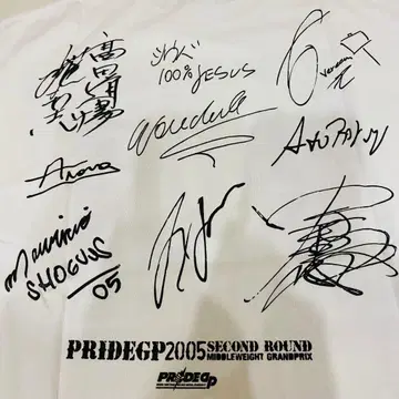 [ 미사용품 ] PRIDE GP2005 T셔츠 L 사이즈 화이트