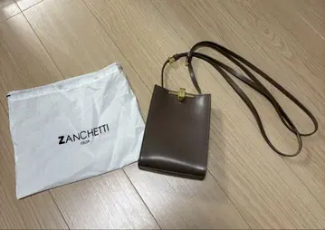 ZANCHETTI 브라운 가죽 숄더백