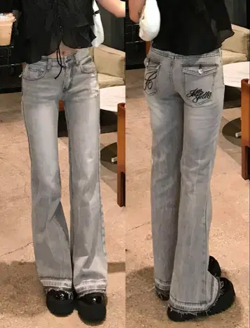 그레이 부츠컷 데님 S/M