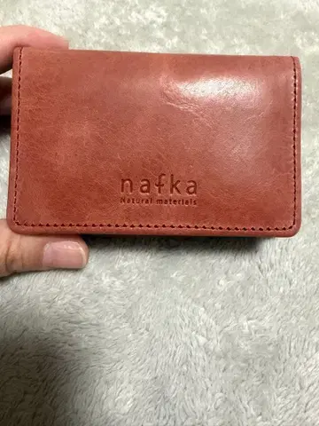 미사용 새상품 nafka 3단 폴더형 지갑 가죽 일본제