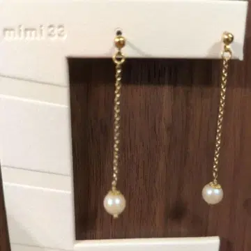 mimi 23 골드 도금 펄 귀걸이