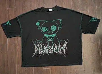 VOLCAN&APHRODITE PUNK CAT 스티치 T셔츠