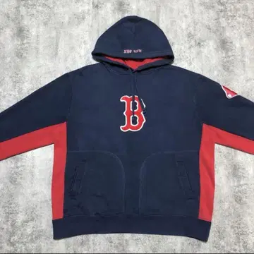 마제스틱 MLB 보스턴 레드삭스 자수 빅 로고 후드 맨투맨