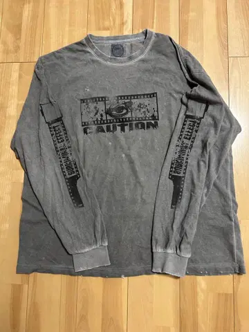 SOMEIT 서밋 데미지 가공 긴팔 T셔츠 롱티 그레이