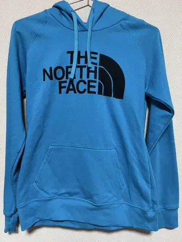 THE NORTH FACE 파란색 후드 부착 후드티 S