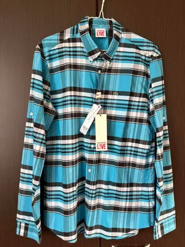 LACOSTE Live 체크 무늬 긴팔 셔츠