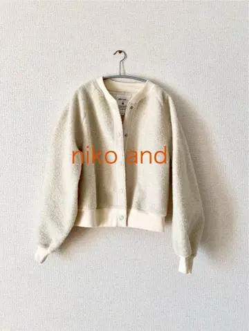 niko and - 복슬복슬 블루종 사이즈 0 아이보리