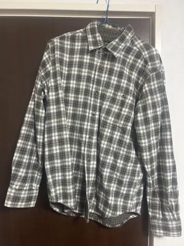 Eddie Bauer 플란넬 셔츠 S 블랙 화이트 체크