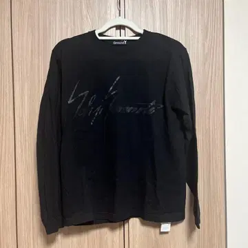 Ground Y 블랙 로고 프린트 긴팔