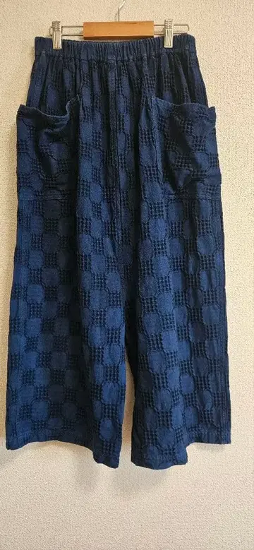 타카기 염색 blue in green 사루엘 팬츠