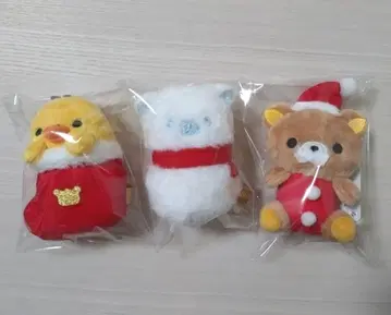 리락쿠마 테노리 봉제 인형 크리스마스 오너먼트 눈사람 키이로이토리