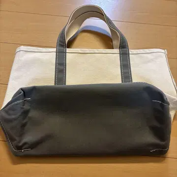 LLBEAN 화이트/그레이 토트백