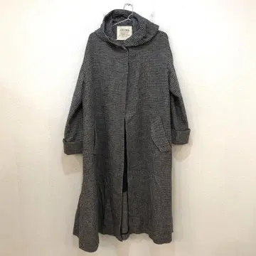 판매 종료 코코딜 COCODEAL 하운드투스 후드 부착 롱 코트