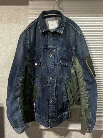 sacai SWITCHED DENIM JACKET 사카이 도킹 데님