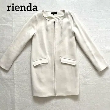 rienda 노카라 코트 S 화이트 아이보리