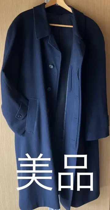 캐시미어 코트 L 사이즈 네이비