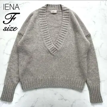 IENA V넥 니트 캐시미어 울 F 베이지 이에나