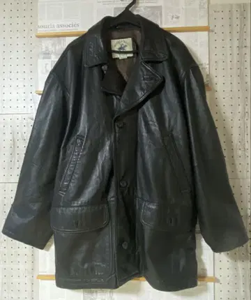 BEVERLY HILLS POLO CLUB 가죽 자켓 초레어