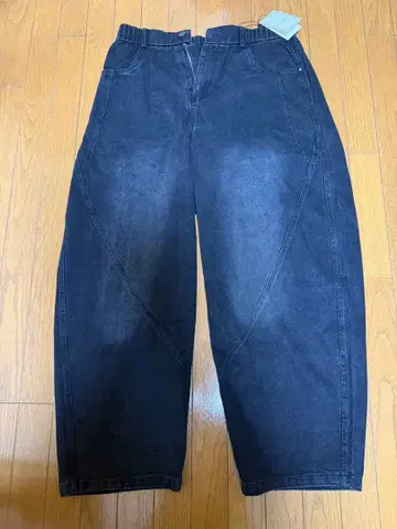 다크 블루 와이드 팬츠