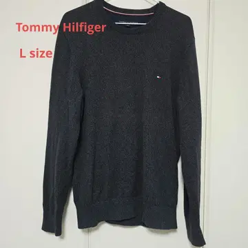 TOMMY HILFIGER 다크 그레이 스웨터 L/G