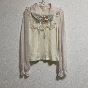 리즈리사 레이스 리본 블라우스 니트