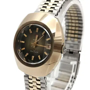 작동 RADO 발보아 손목시계 자동 와인딩 골드 방패 텅스텐