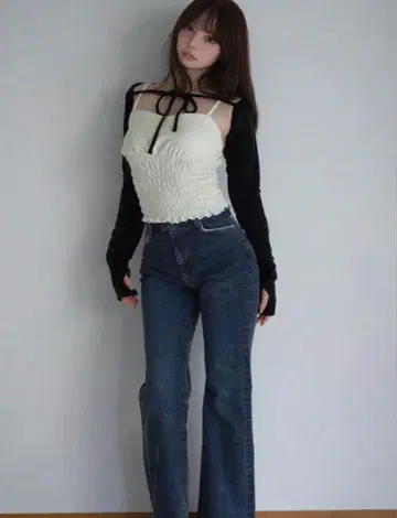 andmary Heart stitch denim M 사이즈