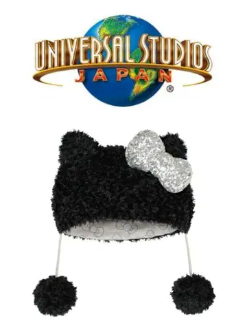 USJ 헬로키티 글리터 리본 포함 모자