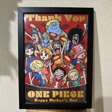 원피스 ONE PIECE 어머니날 아트 프레임 클리어 파일 가나 초코