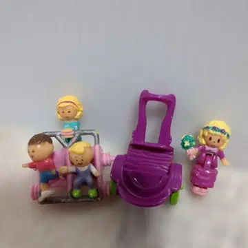 1994 Bluebird 폴리 포켓 탑승물 2개 인형 4개