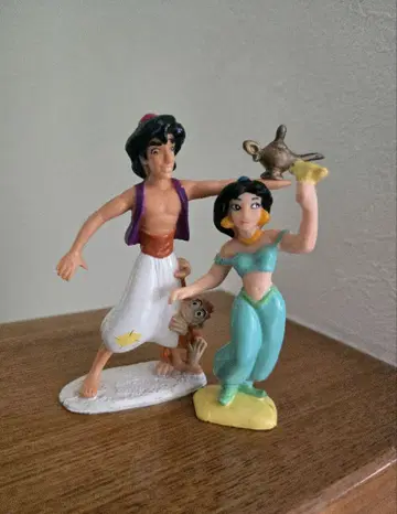 디즈니 알라딘 재스민 아부 PVC 피규어 2개 세트 아메토이