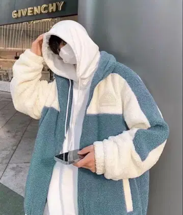 바이컬러 보아 플리스 아우터