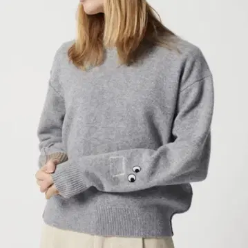 UNIQLOxANYA HINDMARCH 프리미엄 크루넥 스웨터 L