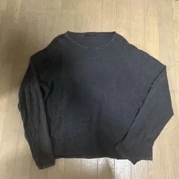 ZARA 다크 그레이 롱 T y2k 그런지