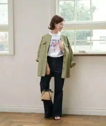 스픽 앤 스팬 코튼 밀리터리 자켓