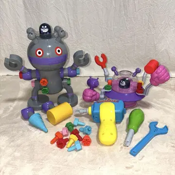 호빵맨 나사나사 DIY 다다단 안팡맨 UFO 전동 드라이버 세트