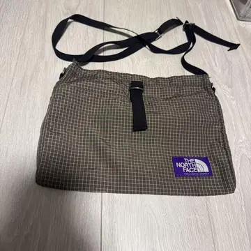 THE NORTH FACE 퍼플 라벨 체크 무늬 사코슈