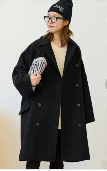 FRAMEWORK 더블 페이스 롱 피코트 네이비 38